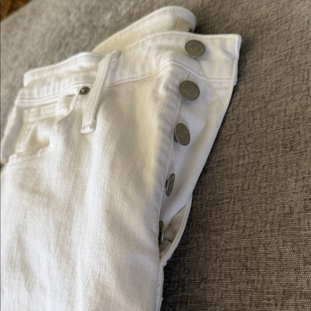 Madewell women’s white high skinny stretch denim Jeans size 16/33‎ - Picture 10 of 11